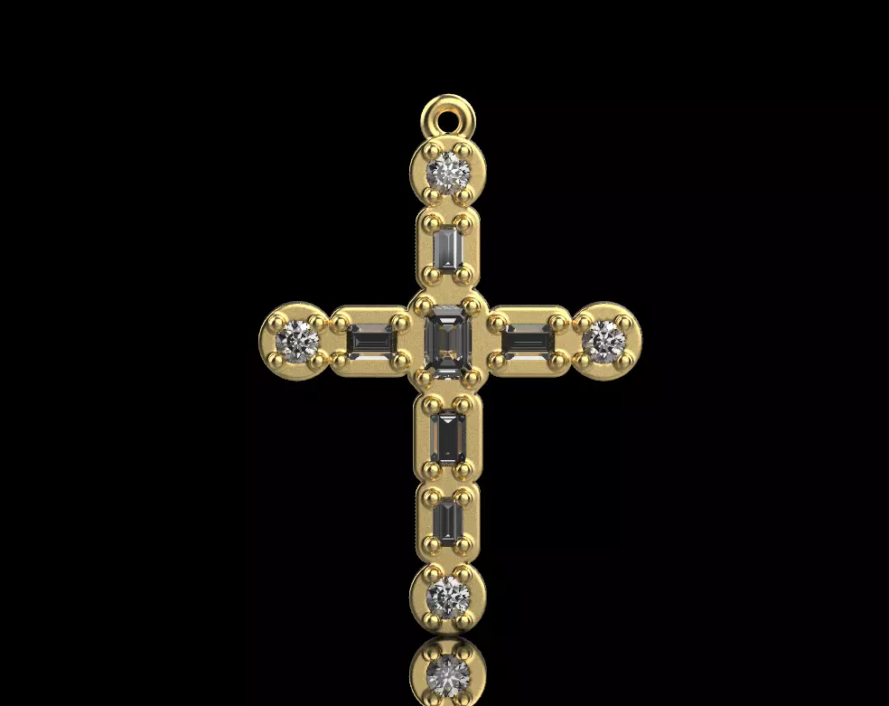 Cross Pendant 11136 3D print model_0