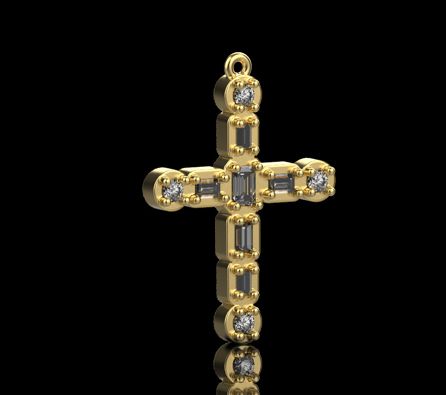 Cross Pendant 11136 3D print model_2