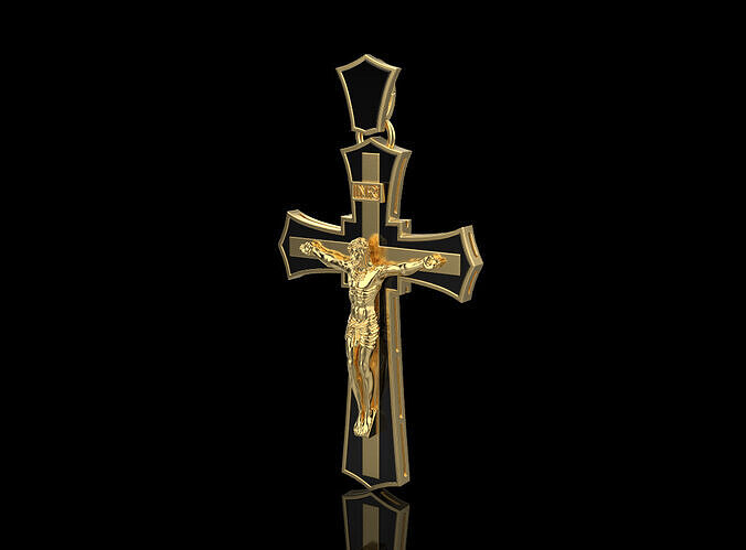 Jesus Cross Pendant 11008 3D print model