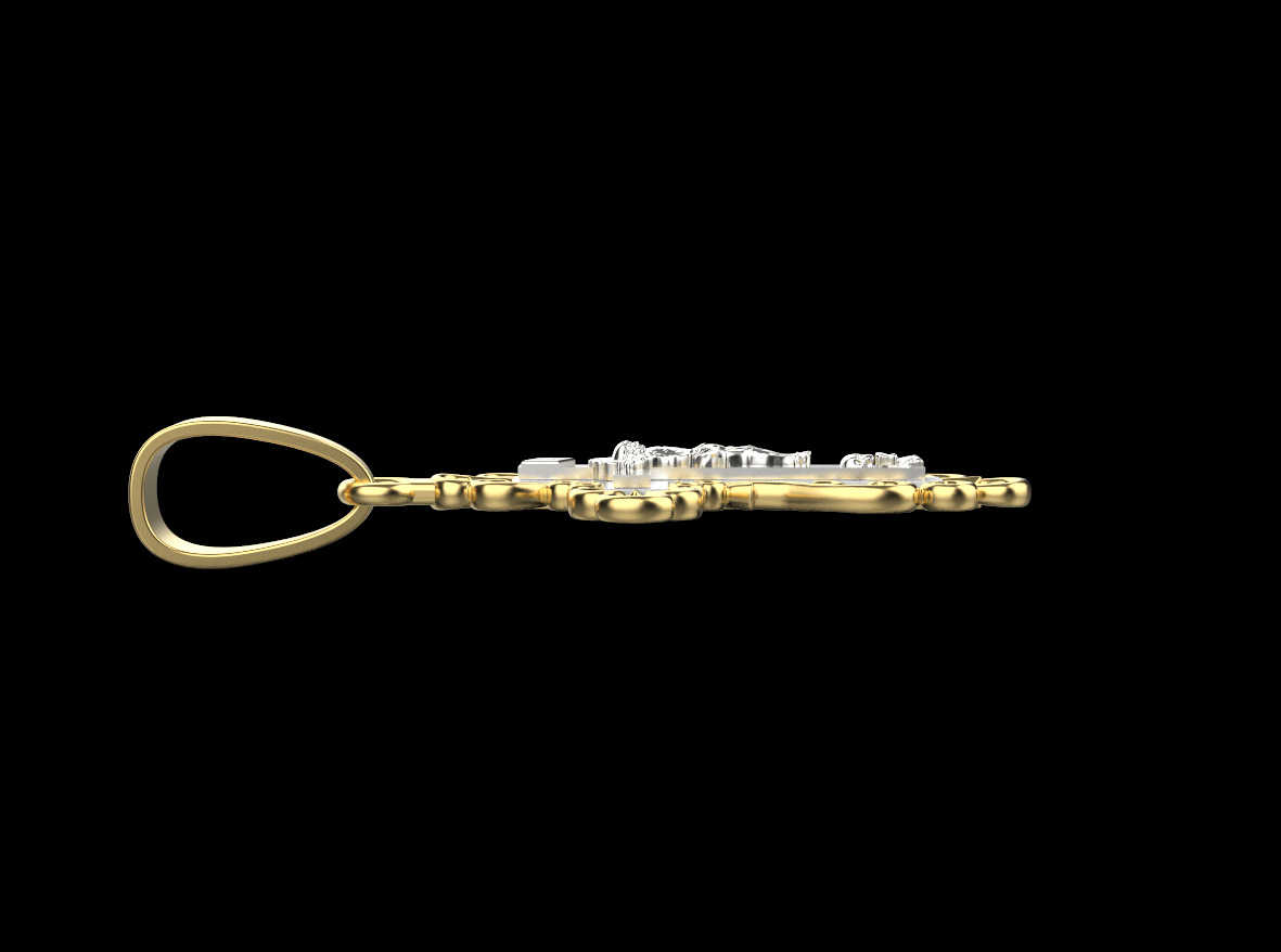 Jesus Cross Pendant 10823 3D print model_1