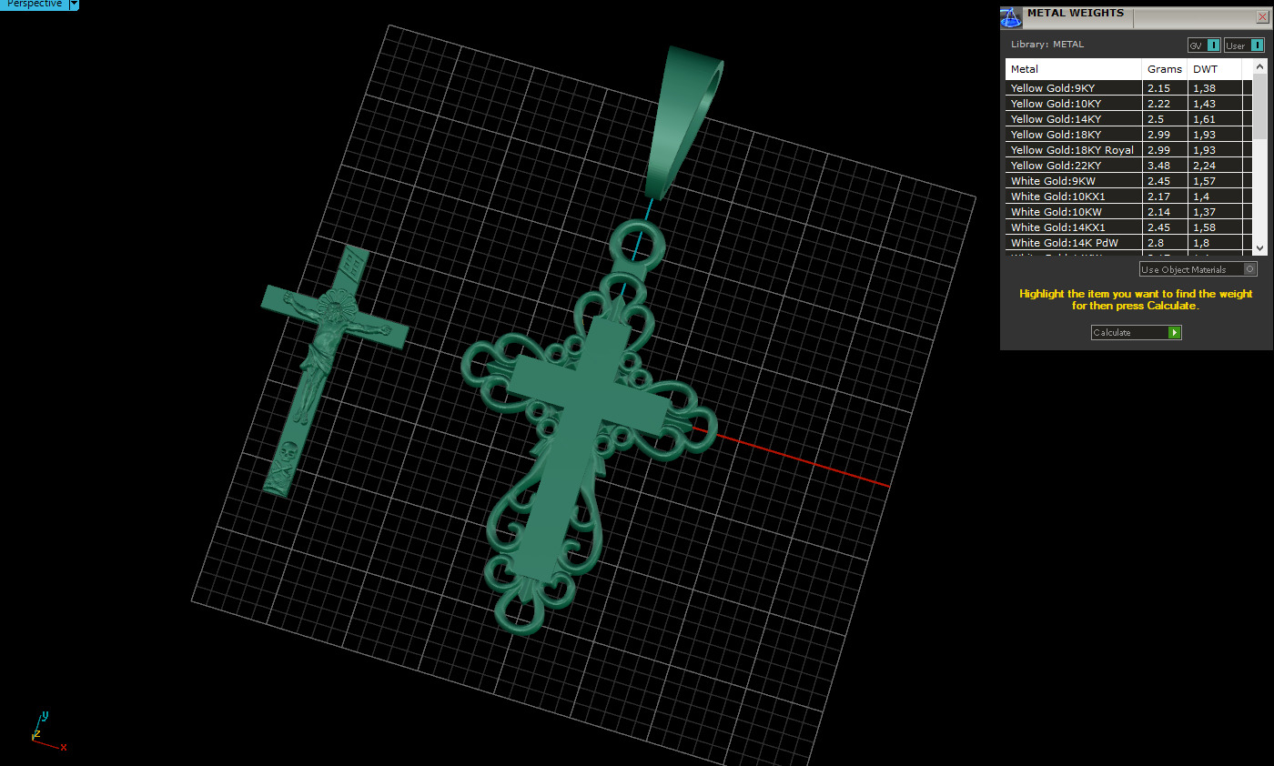 Jesus Cross Pendant 10823 3D print model_5