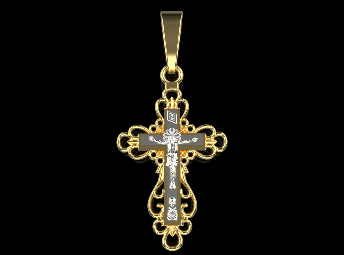 Jesus Cross Pendant 10823 3D print model_4