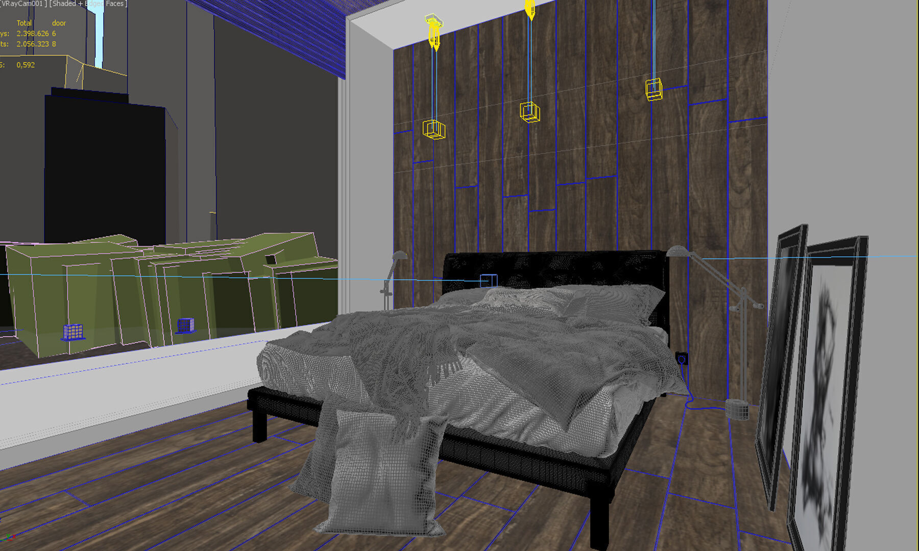 Modern Lake House 3D model_13