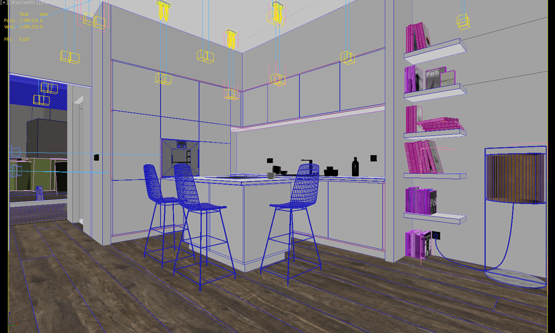 Modern Lake House 3D model_12