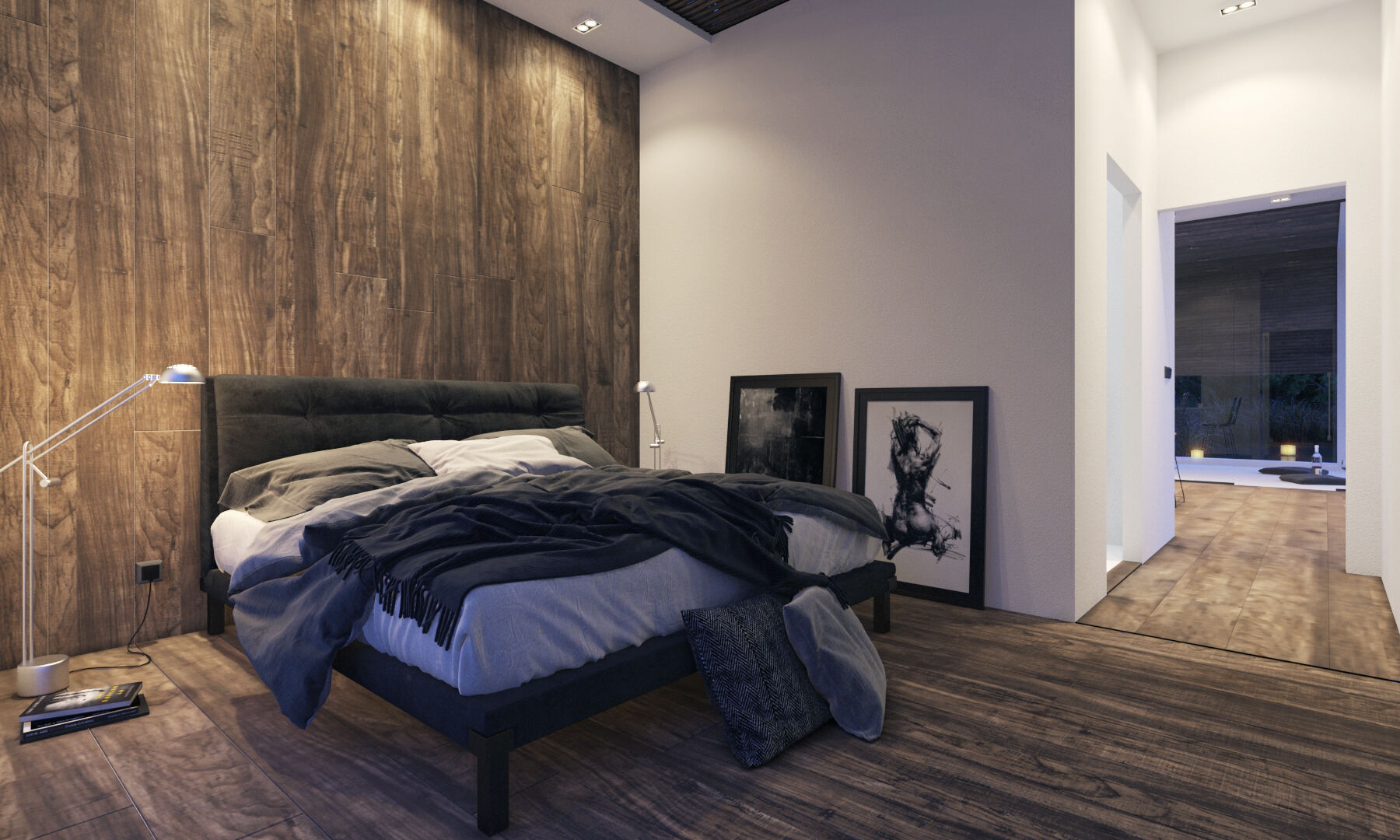 Modern Lake House 3D model_6