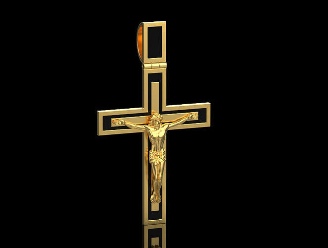 Jesus Cross Pendant 10803 3D print model