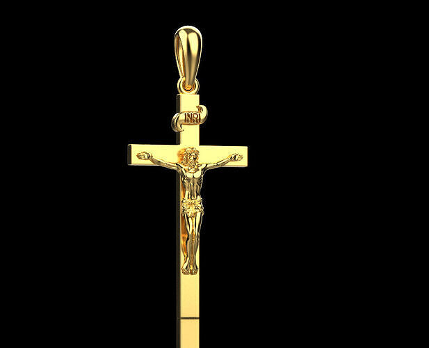 jesus Cross Pendant 10706 3D print model