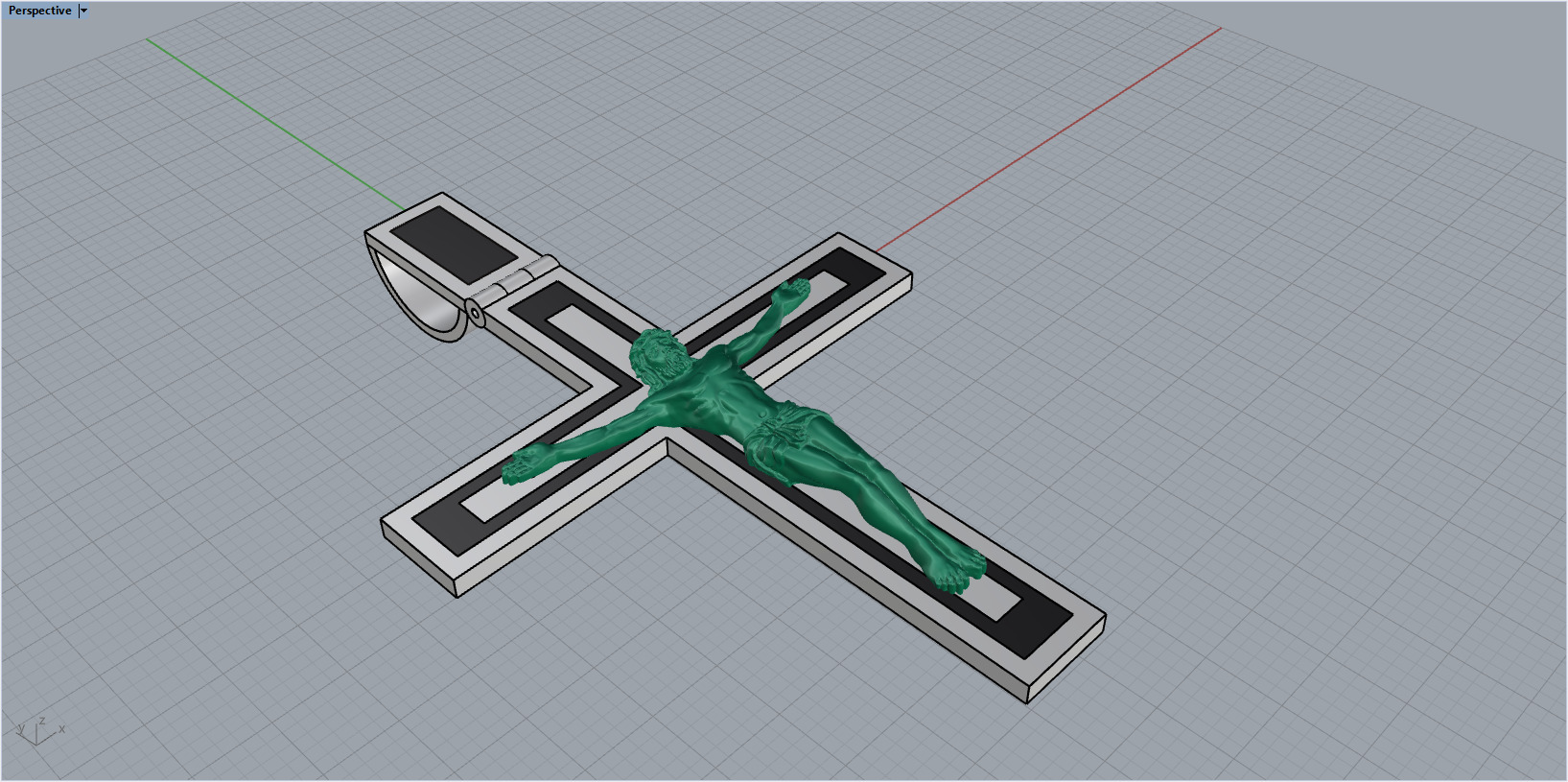 Jesus Cross Pendant 10663 3D print model_7