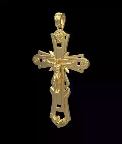Jesus Cross Pendant 10359 3D print model