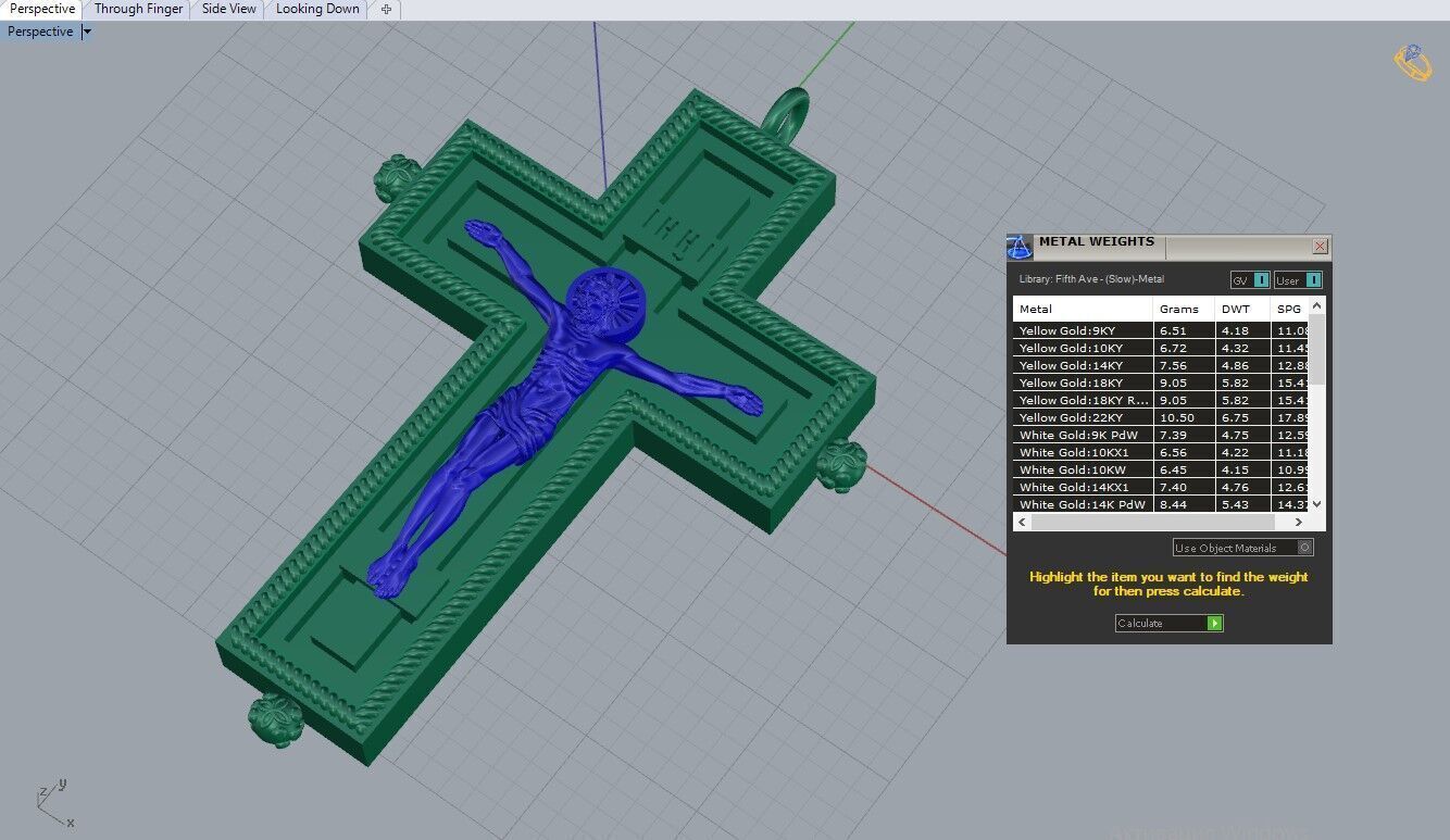 Jesus Cross Pendant 65156 3D print model_5