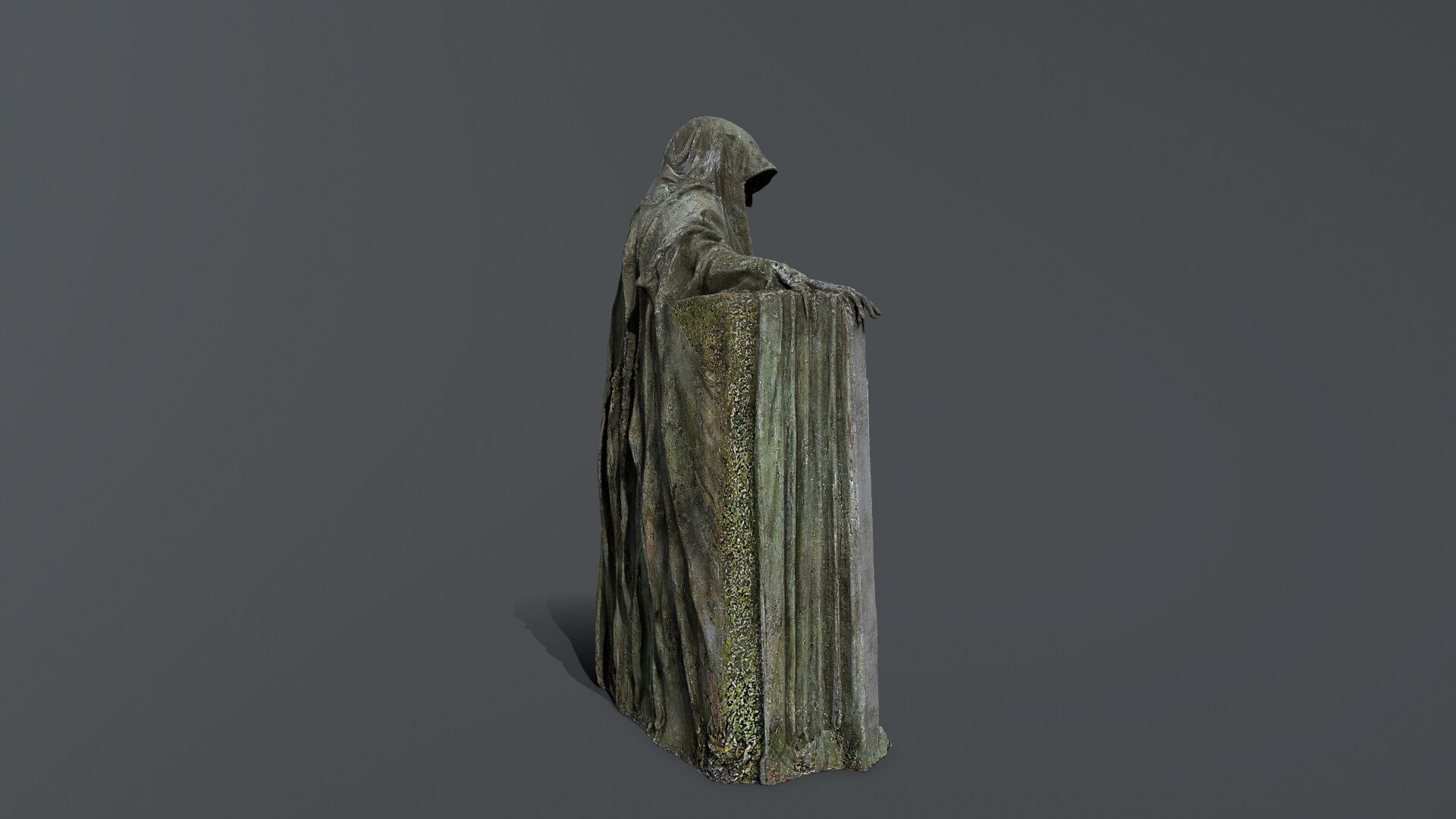 Dark statue Low-poly 3D model_6