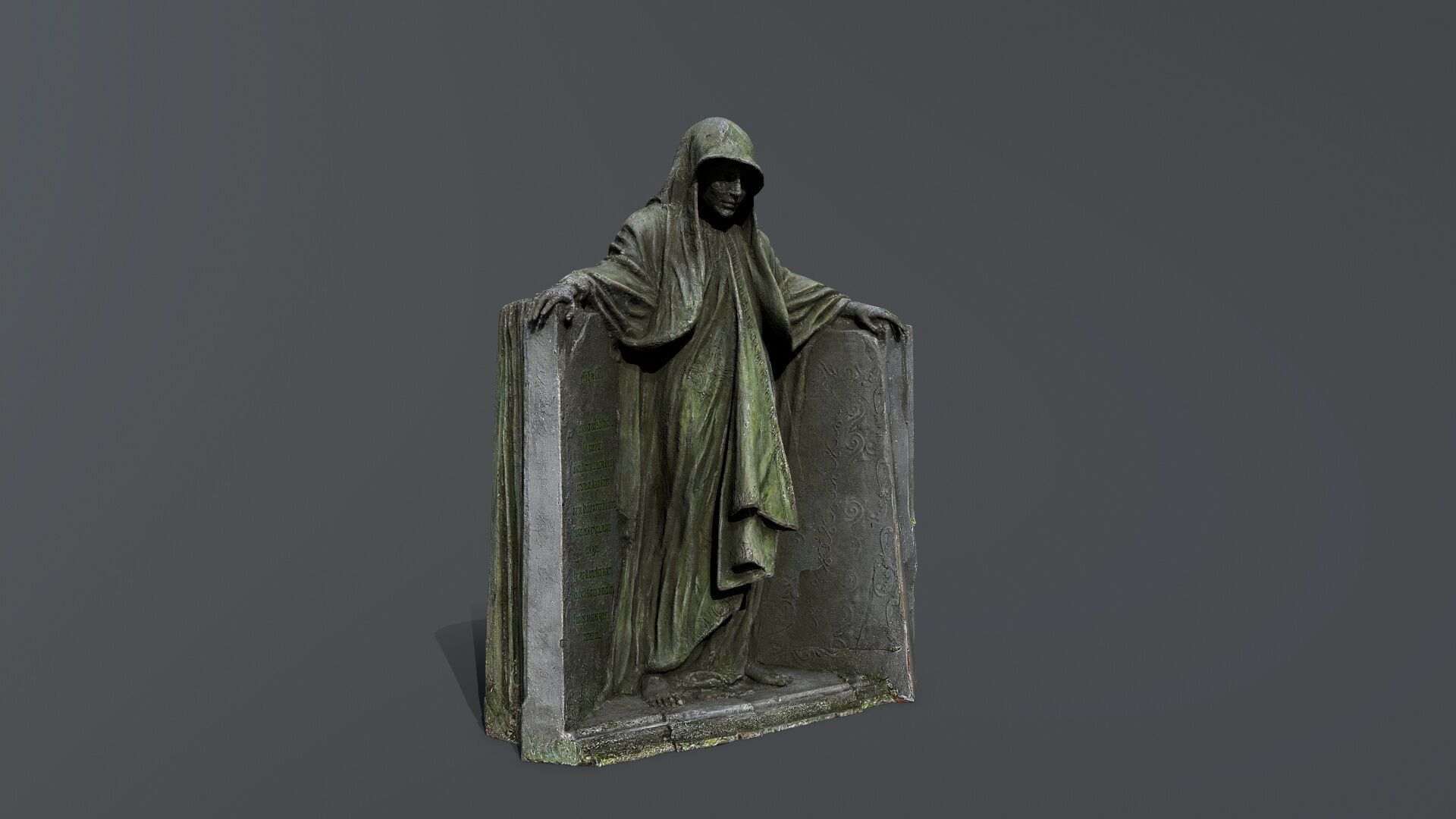 Dark statue Low-poly 3D model_4