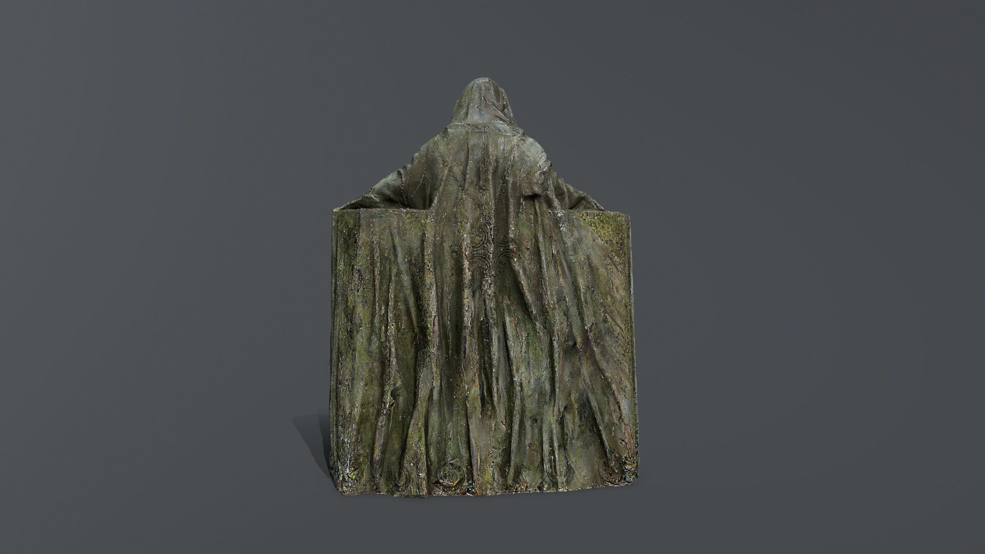 Dark statue Low-poly 3D model_8