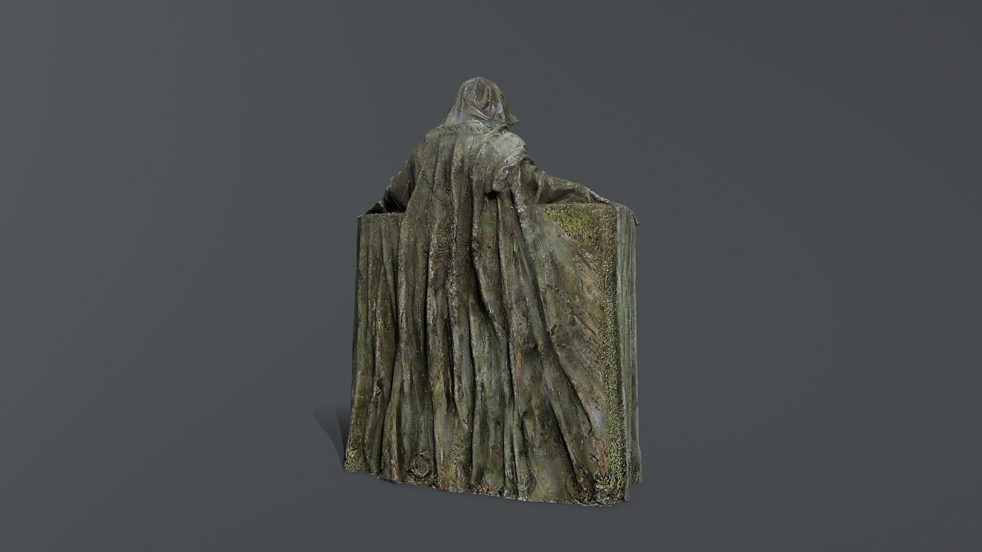 Dark statue Low-poly 3D model_7