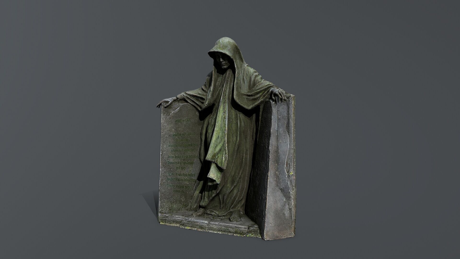 Dark statue Low-poly 3D model_11