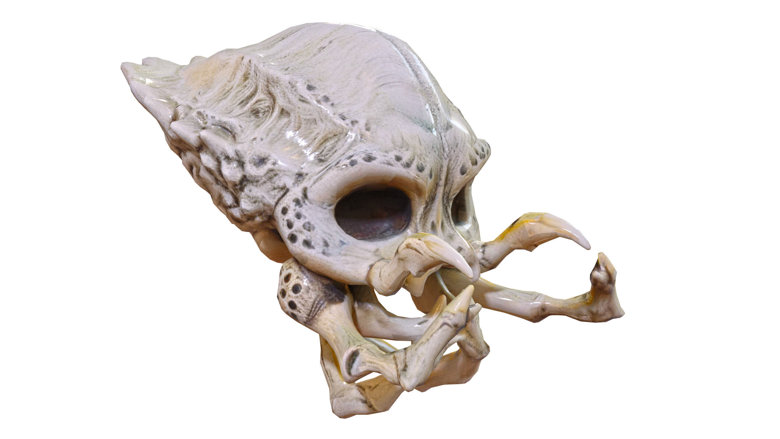 Ultimate Skeleton and Skull Pack - 62 game-ready lowpoly assets Low-poly 3D model_31