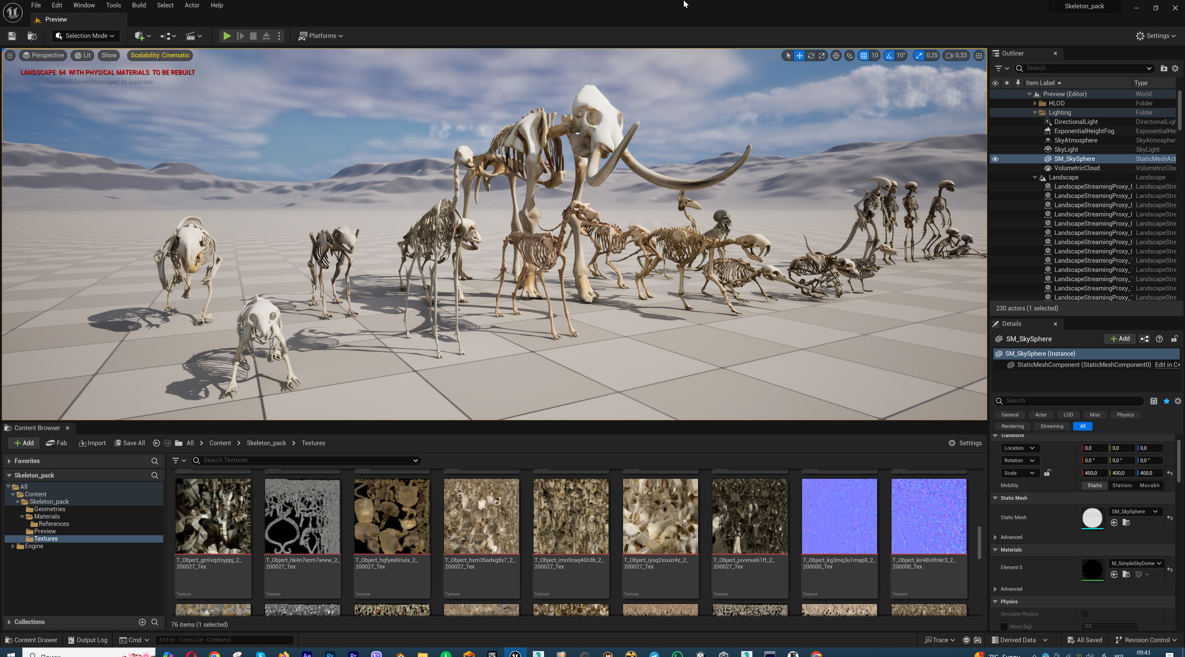 Ultimate Skeleton and Skull Pack - 62 game-ready lowpoly assets Low-poly 3D model_57