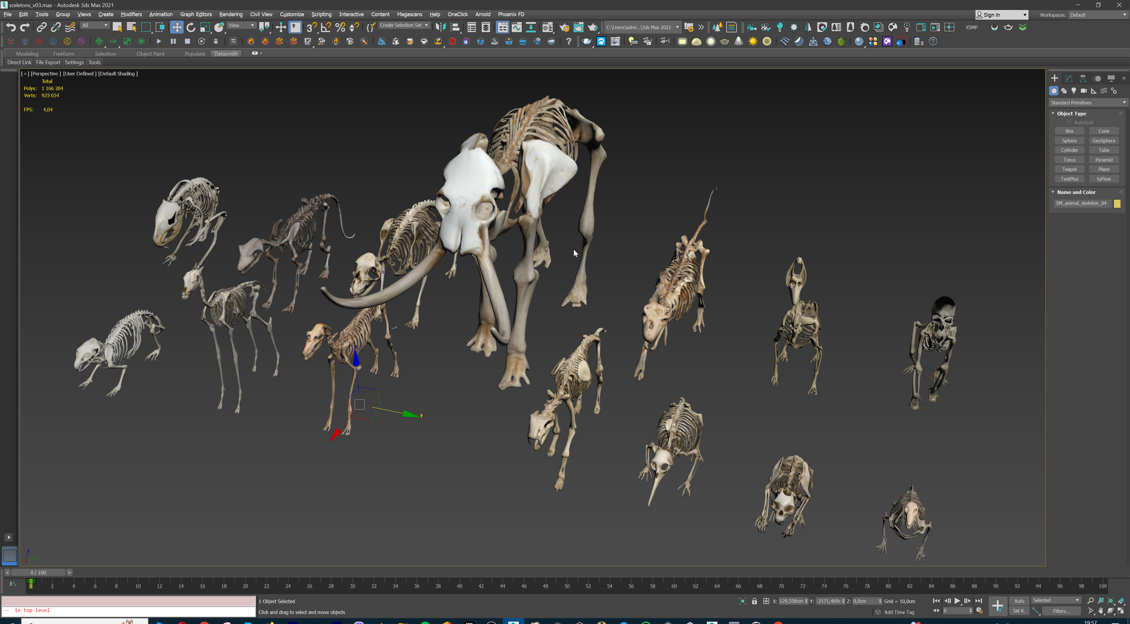 Ultimate Skeleton and Skull Pack - 62 game-ready lowpoly assets Low-poly 3D model_35