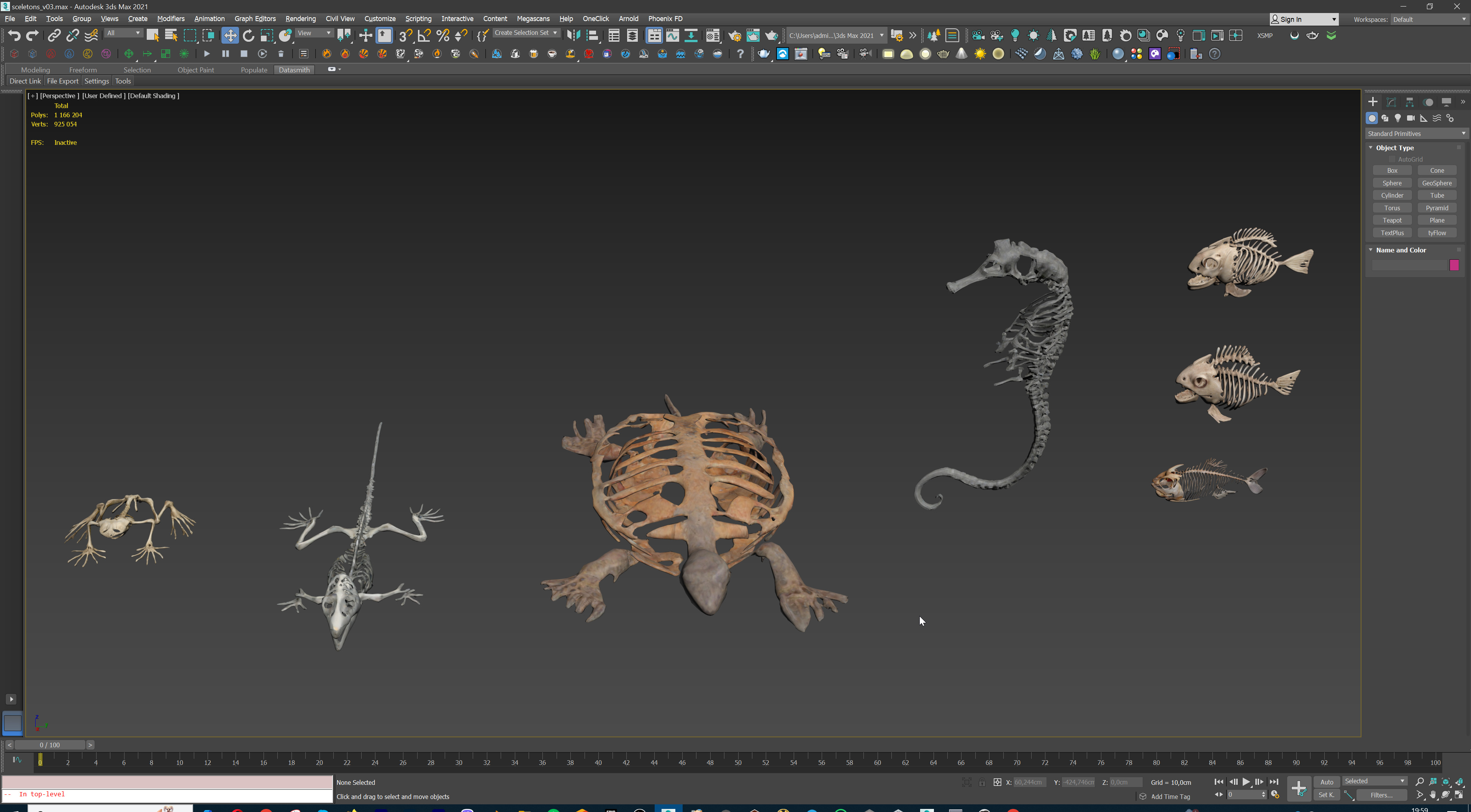 Ultimate Skeleton and Skull Pack - 62 game-ready lowpoly assets Low-poly 3D model_38
