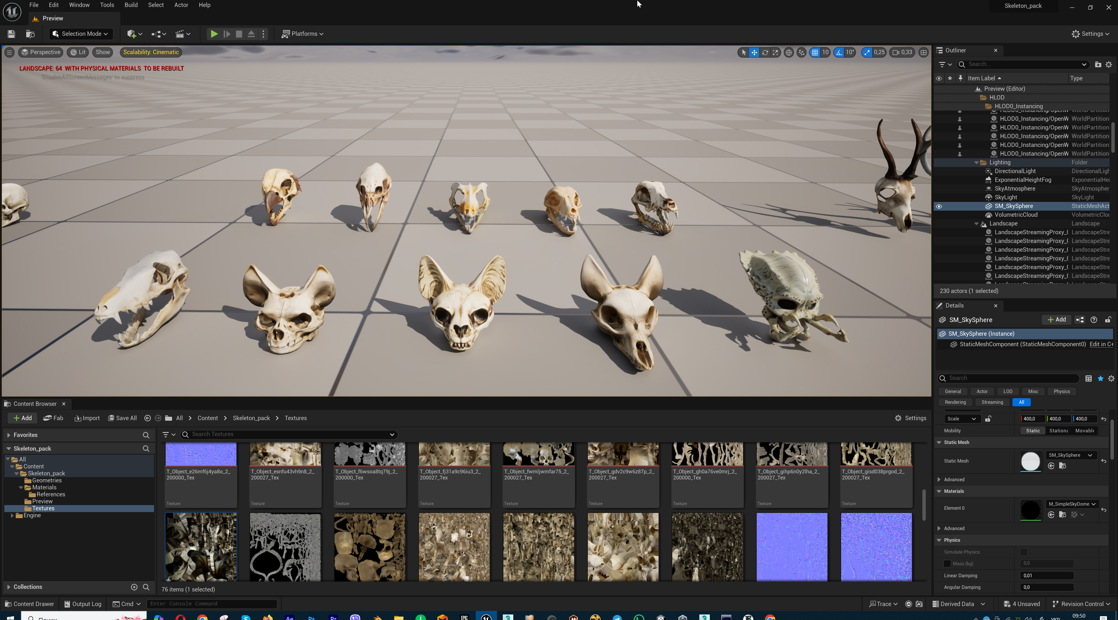 Ultimate Skeleton and Skull Pack - 62 game-ready lowpoly assets Low-poly 3D model_65