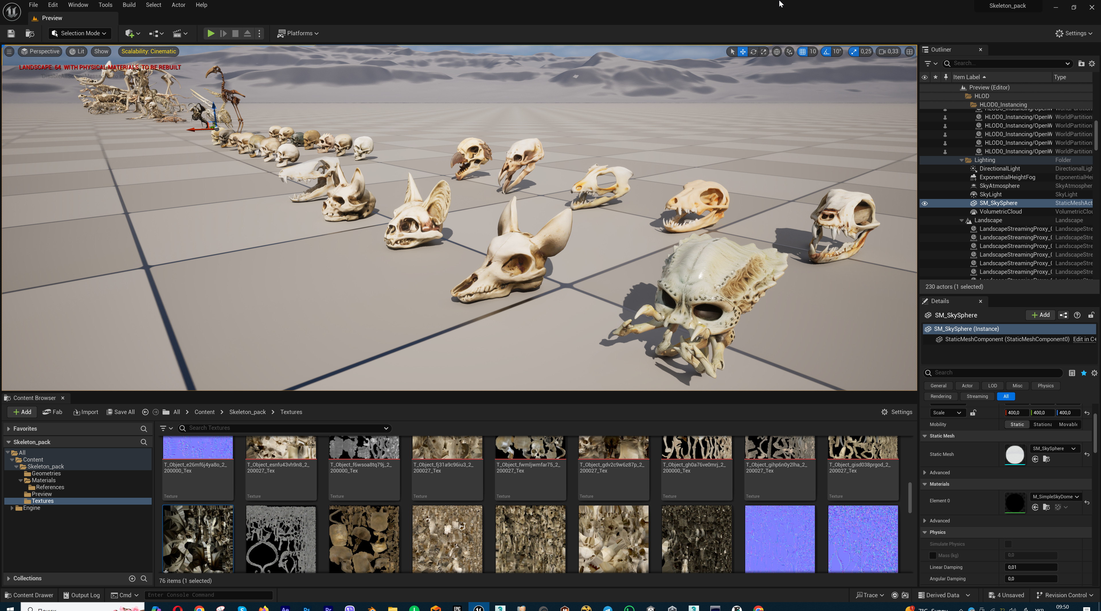 Ultimate Skeleton and Skull Pack - 62 game-ready lowpoly assets Low-poly 3D model_67