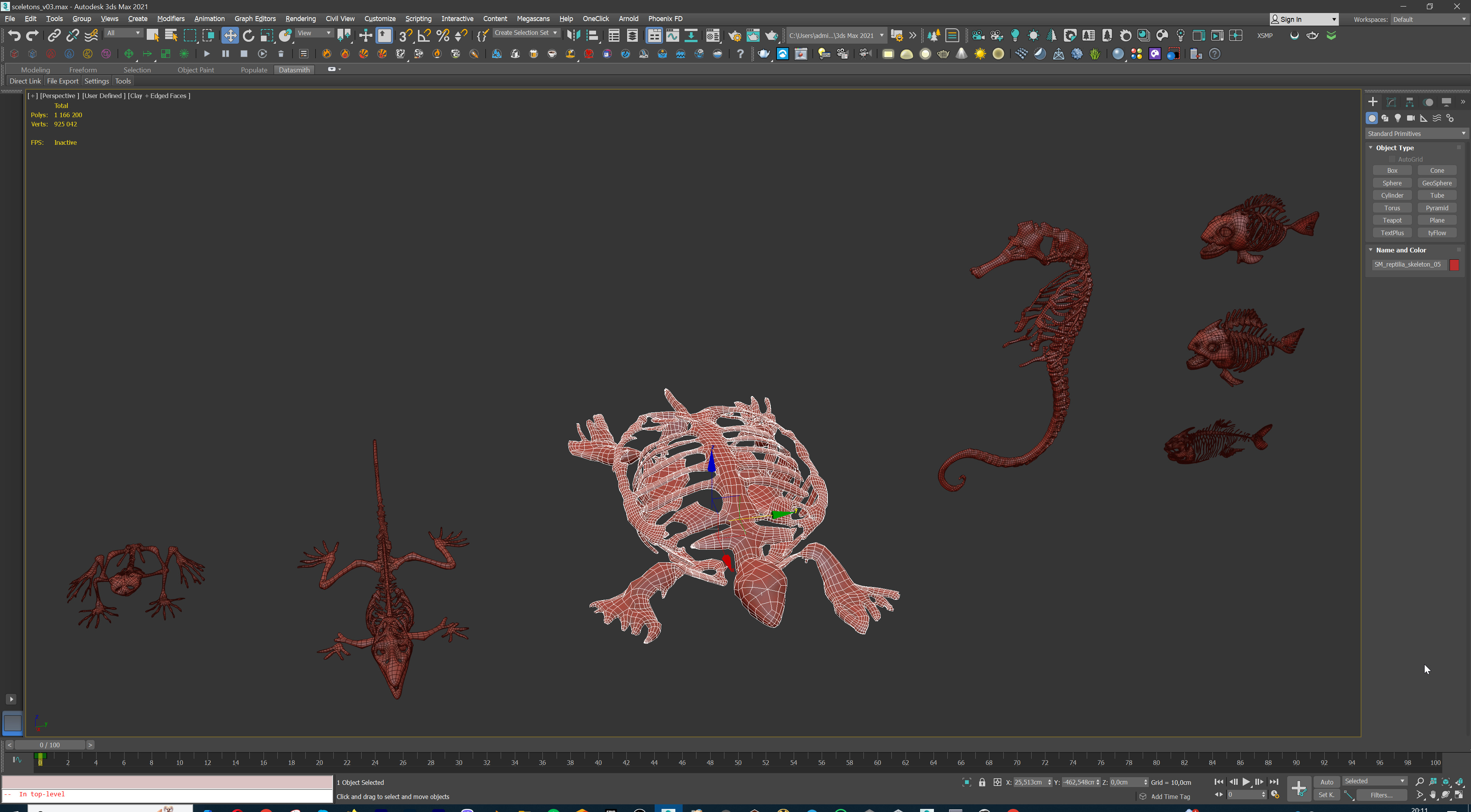 Ultimate Skeleton and Skull Pack - 62 game-ready lowpoly assets Low-poly 3D model_50