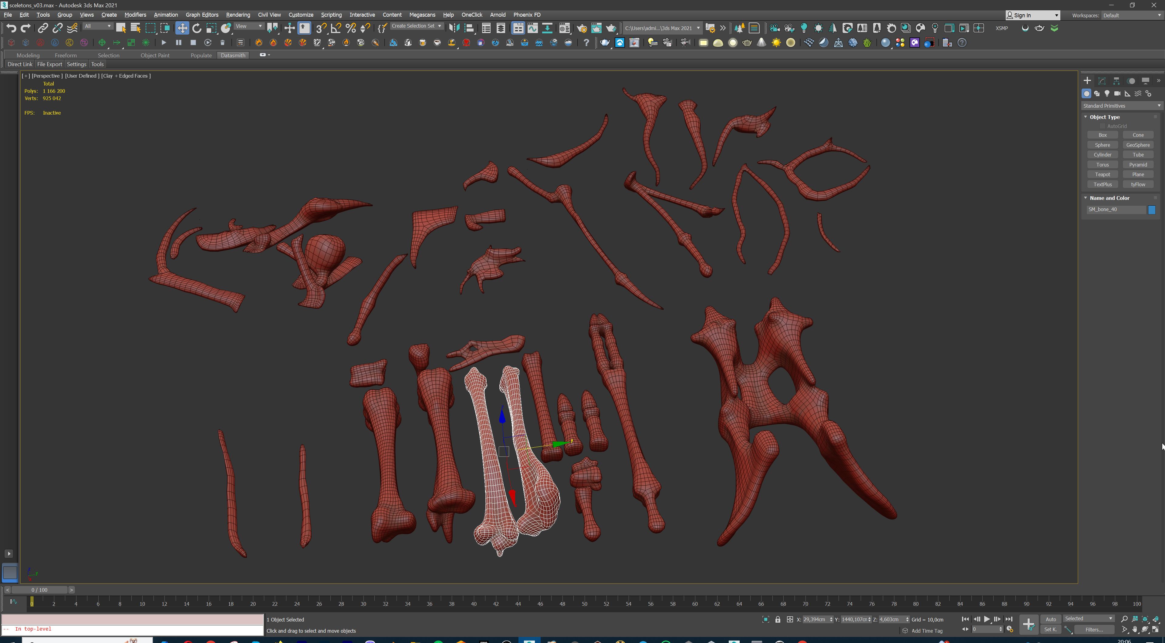 Ultimate Skeleton and Skull Pack - 62 game-ready lowpoly assets Low-poly 3D model_45