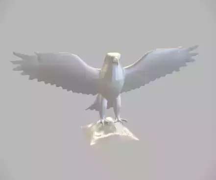 Realistic Eagle 3D Model  Low Poly CGI Asset with Spread Wings 3D model