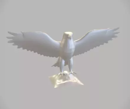 Realistic Eagle 3D Model  Low Poly CGI Asset with Spread Wings 3D model_0