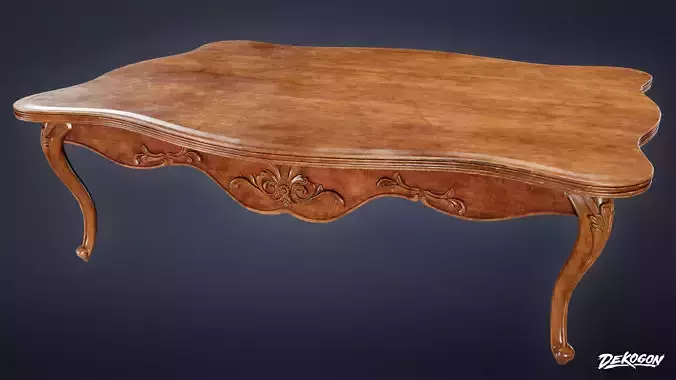 VICTORIAN - Table Coffee Victorian 01 - LOW POLY AND NANITE