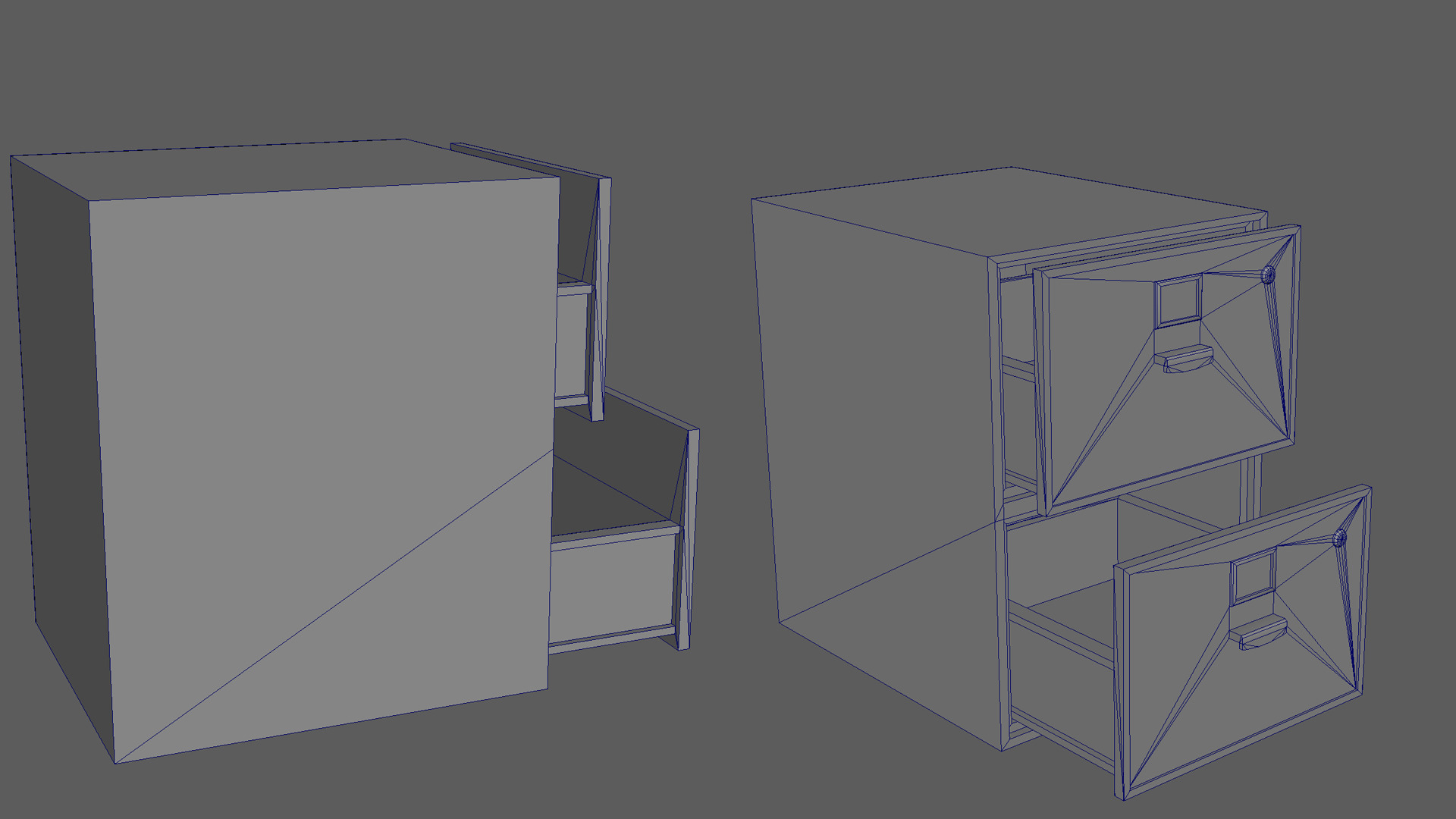 Office cabinets Low-poly 3D model_7