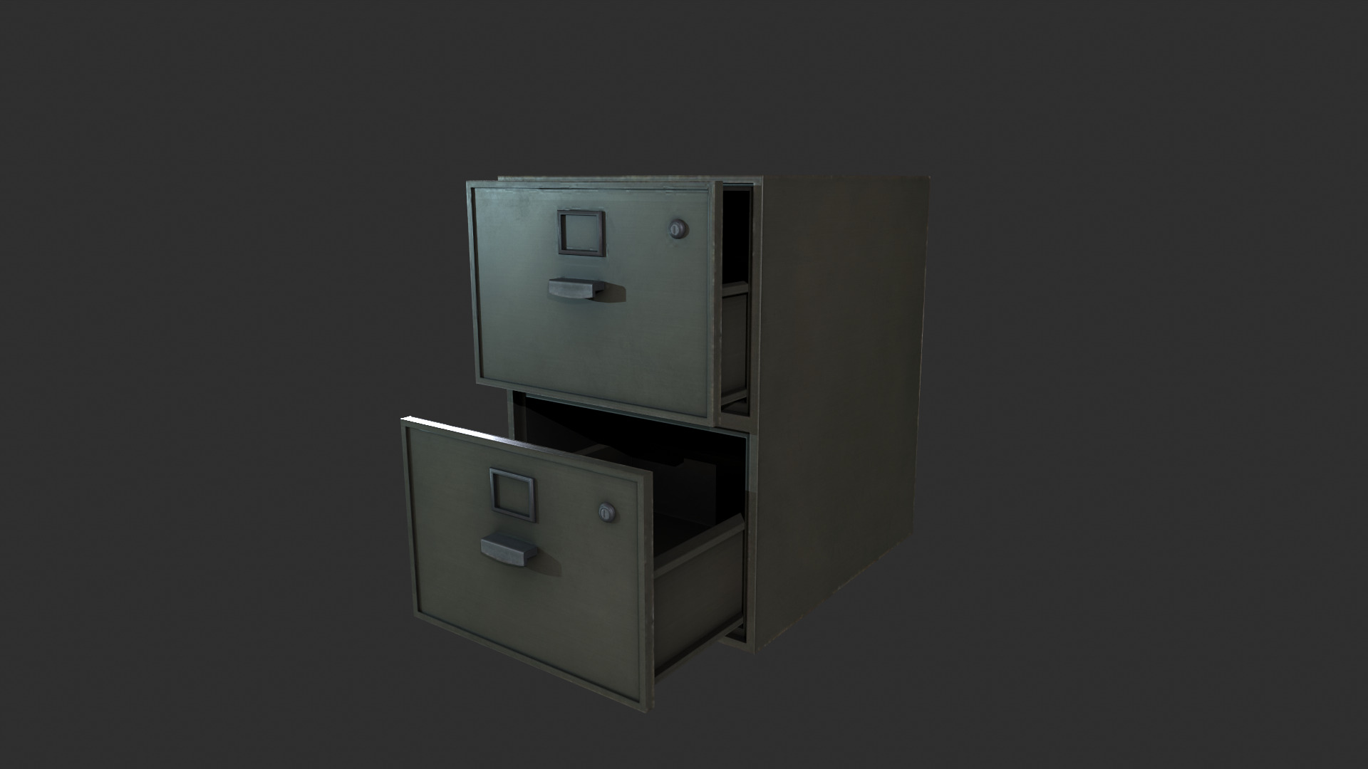 Office cabinets Low-poly 3D model_2