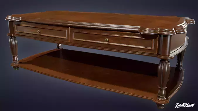 VICTORIAN - Table Coffee Victorian 02 - LOW POLY AND NANITE