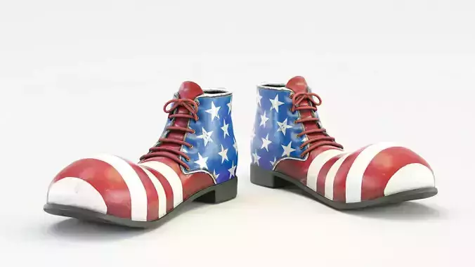 Clown shoes Low-poly 3D model