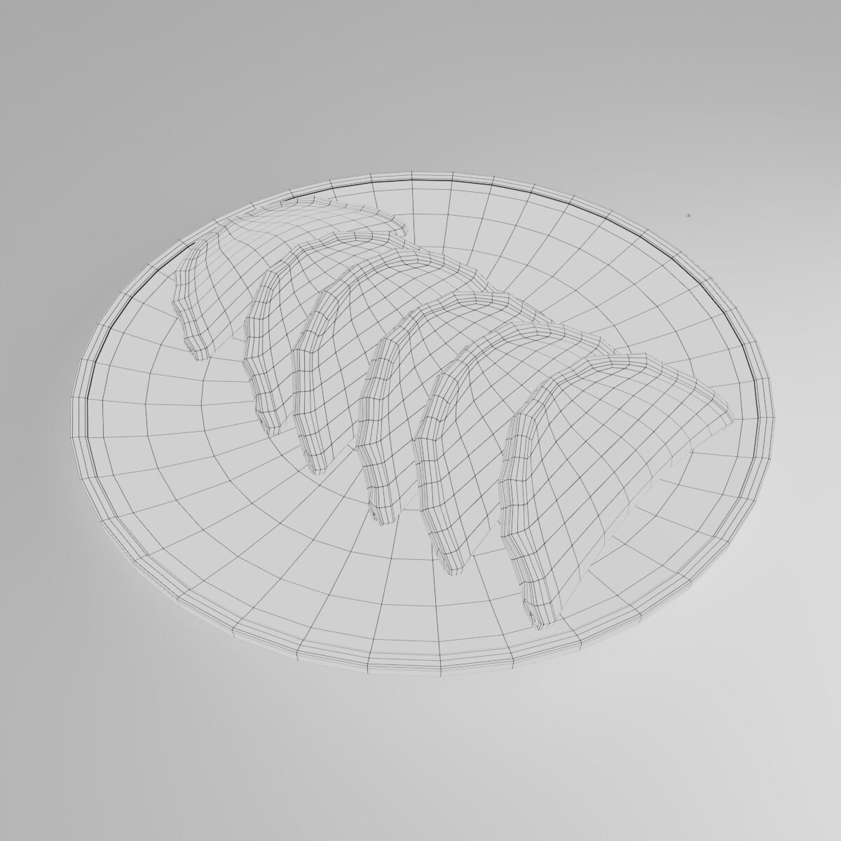 Qatayef Katayef folded pancakes with nuts ramadan sweet 3D model_7