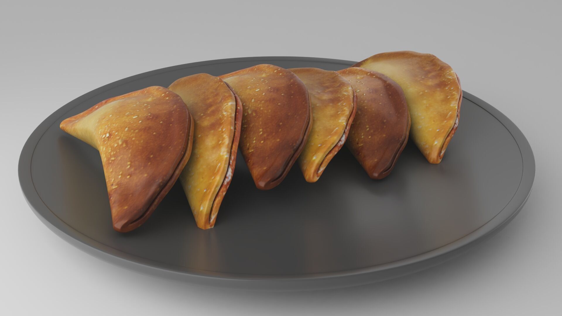 Qatayef Katayef folded pancakes with nuts ramadan sweet 3D model_4