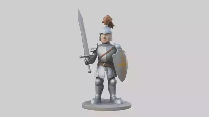 Cartoon Knight model 3D model