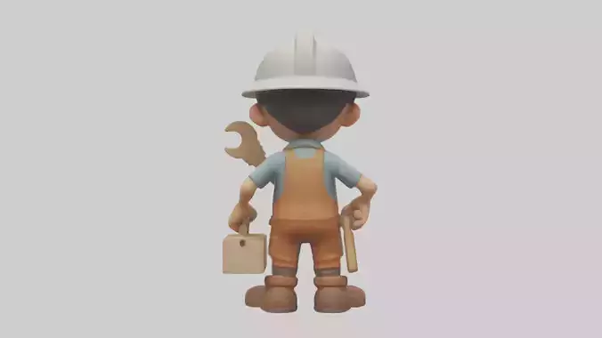 Cartoon Laborer model