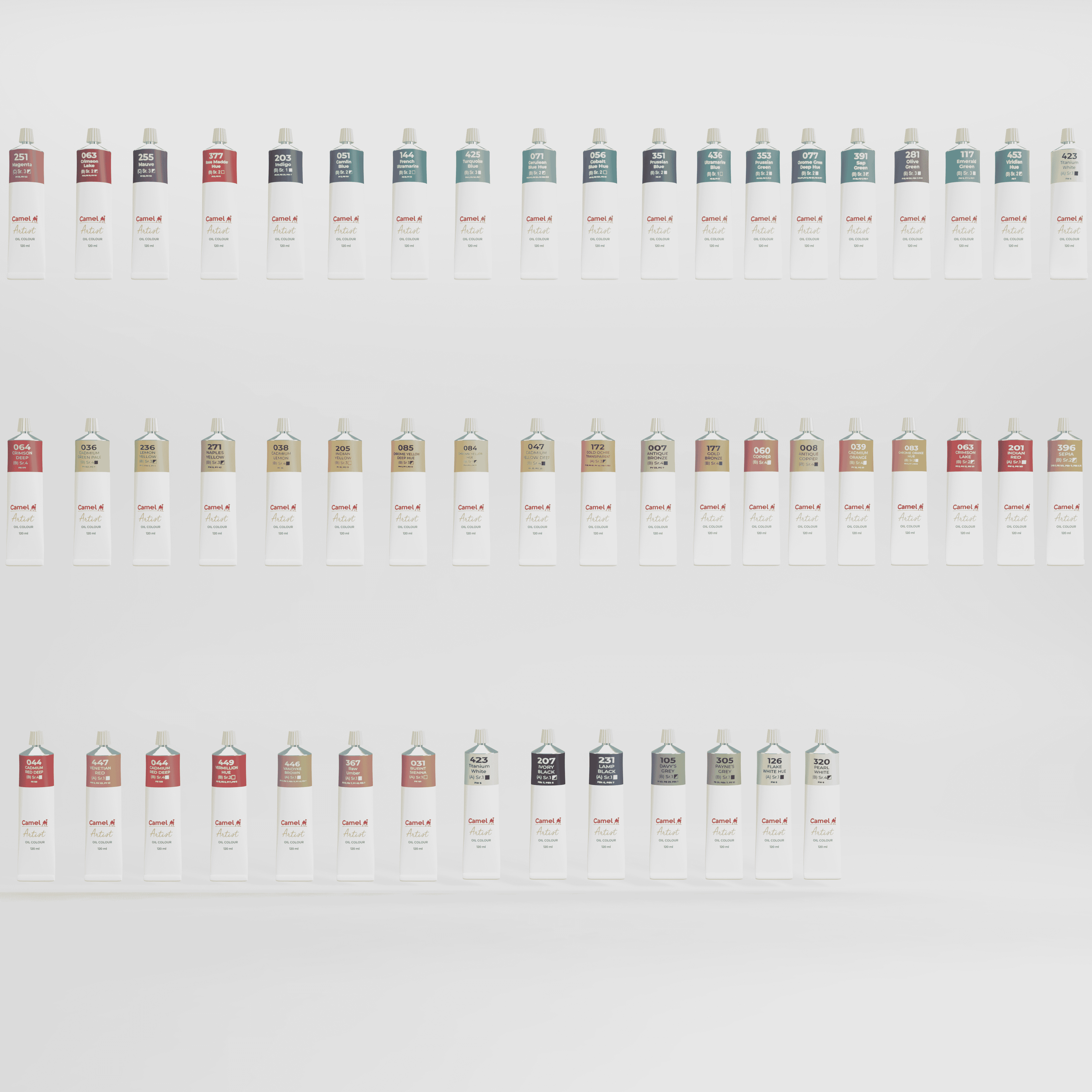 Camel Artist Water Colours  3D model_15