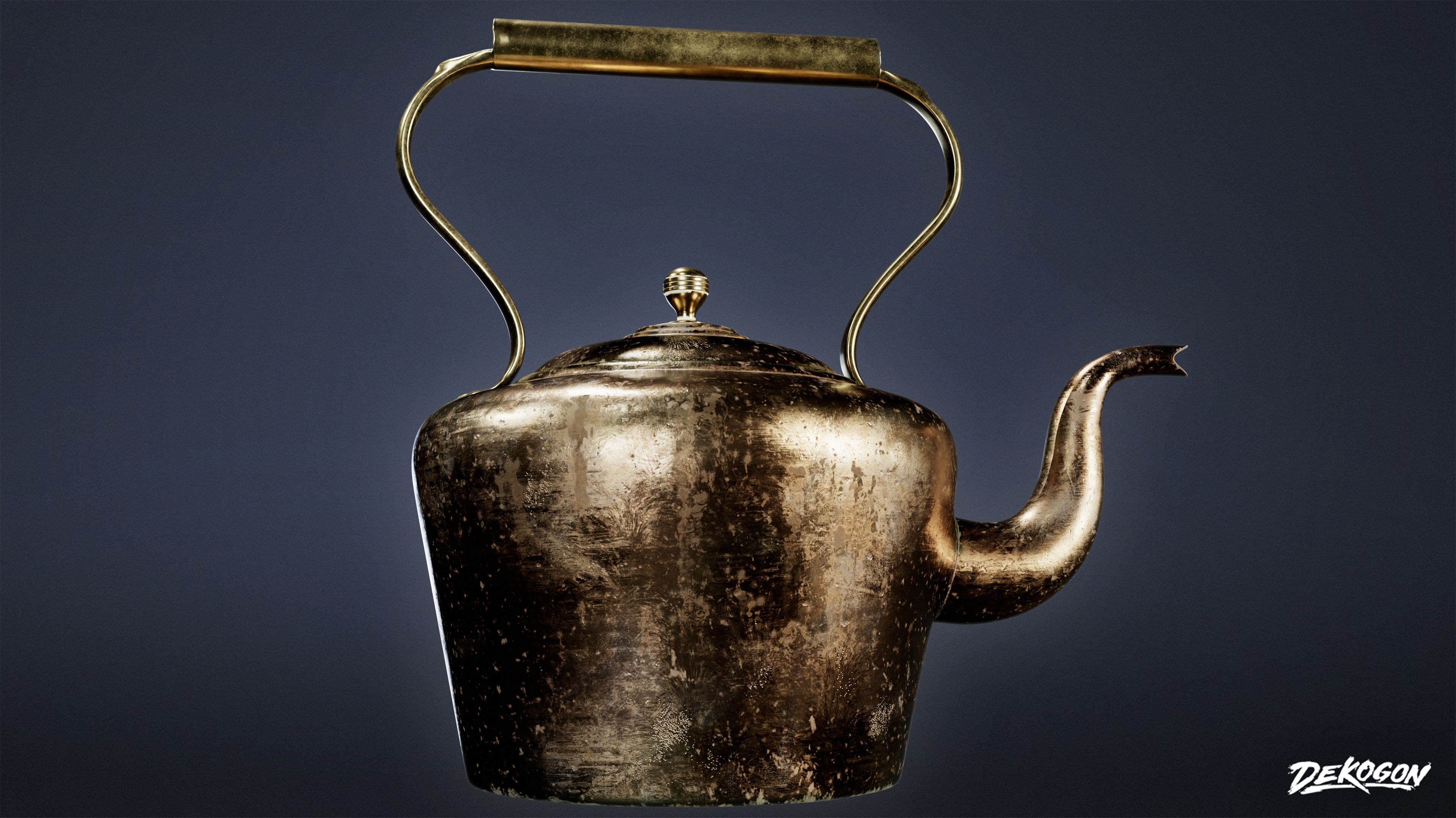 VICTORIAN - Teapot 01 - LOW POLY AND NANITE Low-poly 3D model_4