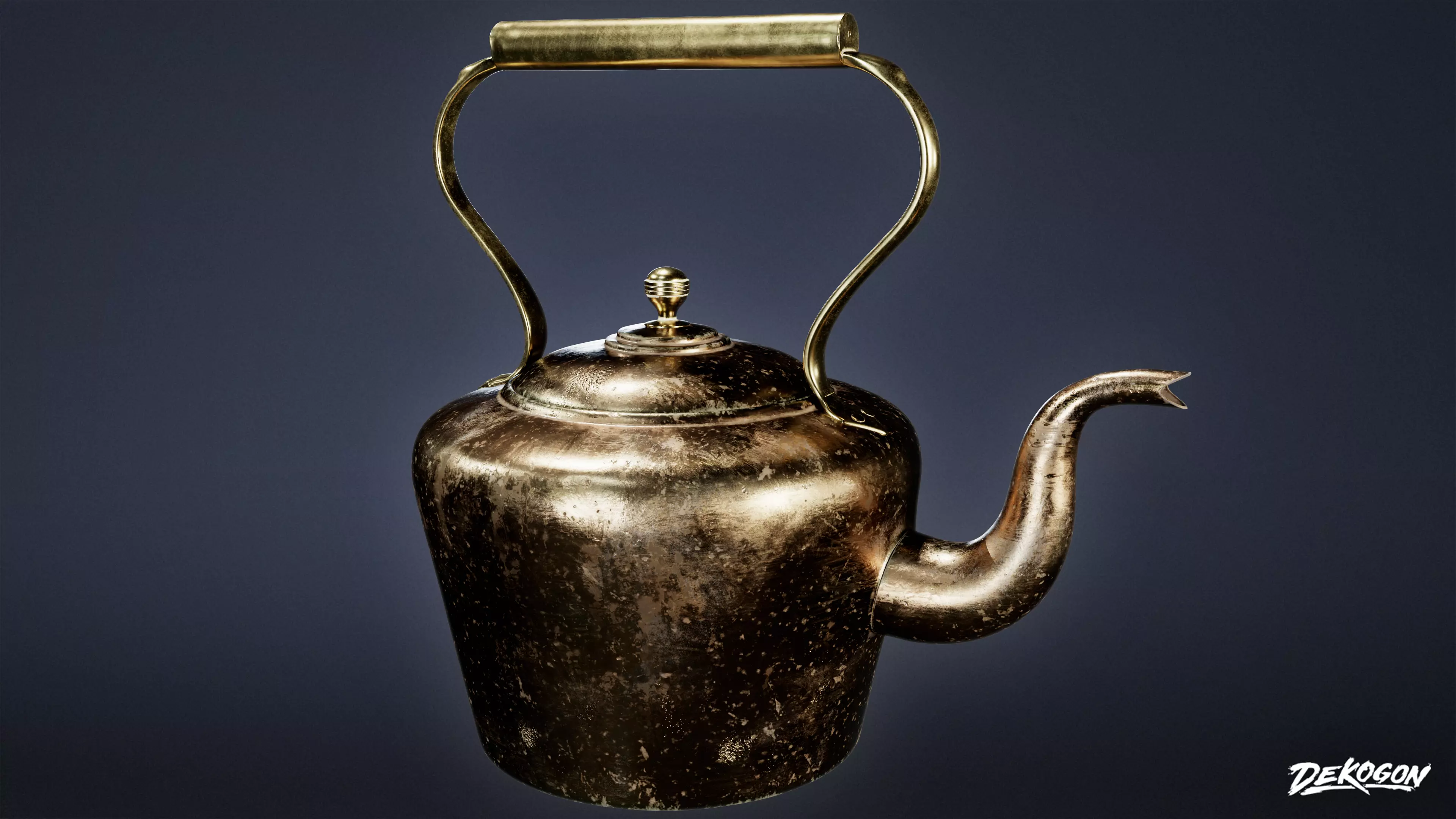 VICTORIAN - Teapot 01 - LOW POLY AND NANITE Low-poly 3D model_0