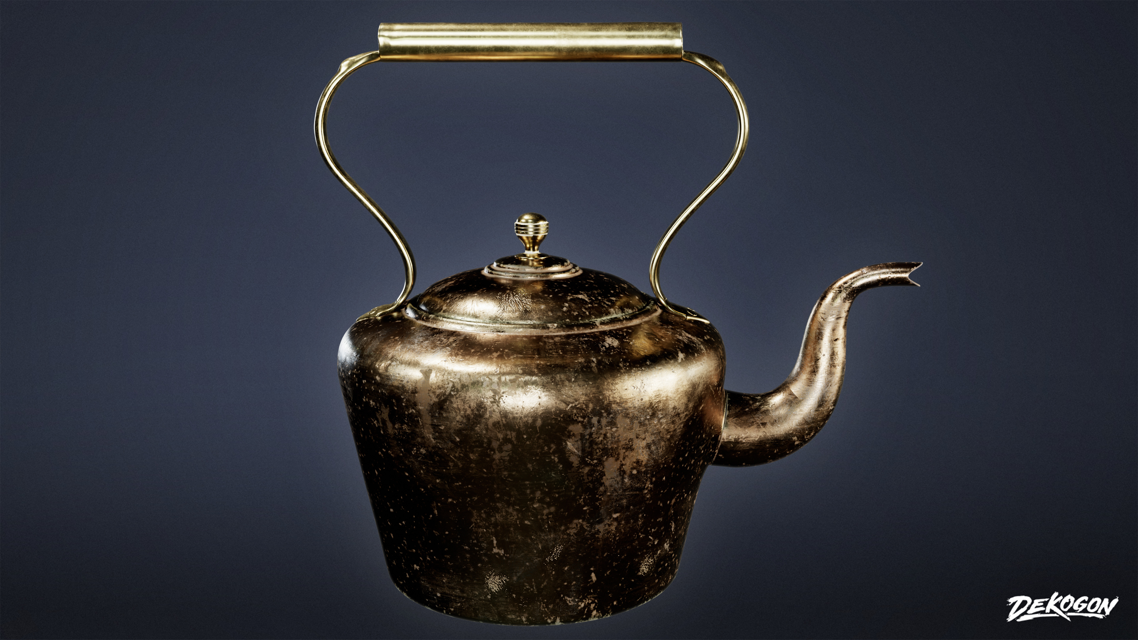 VICTORIAN - Teapot 01 - LOW POLY AND NANITE Low-poly 3D model_1