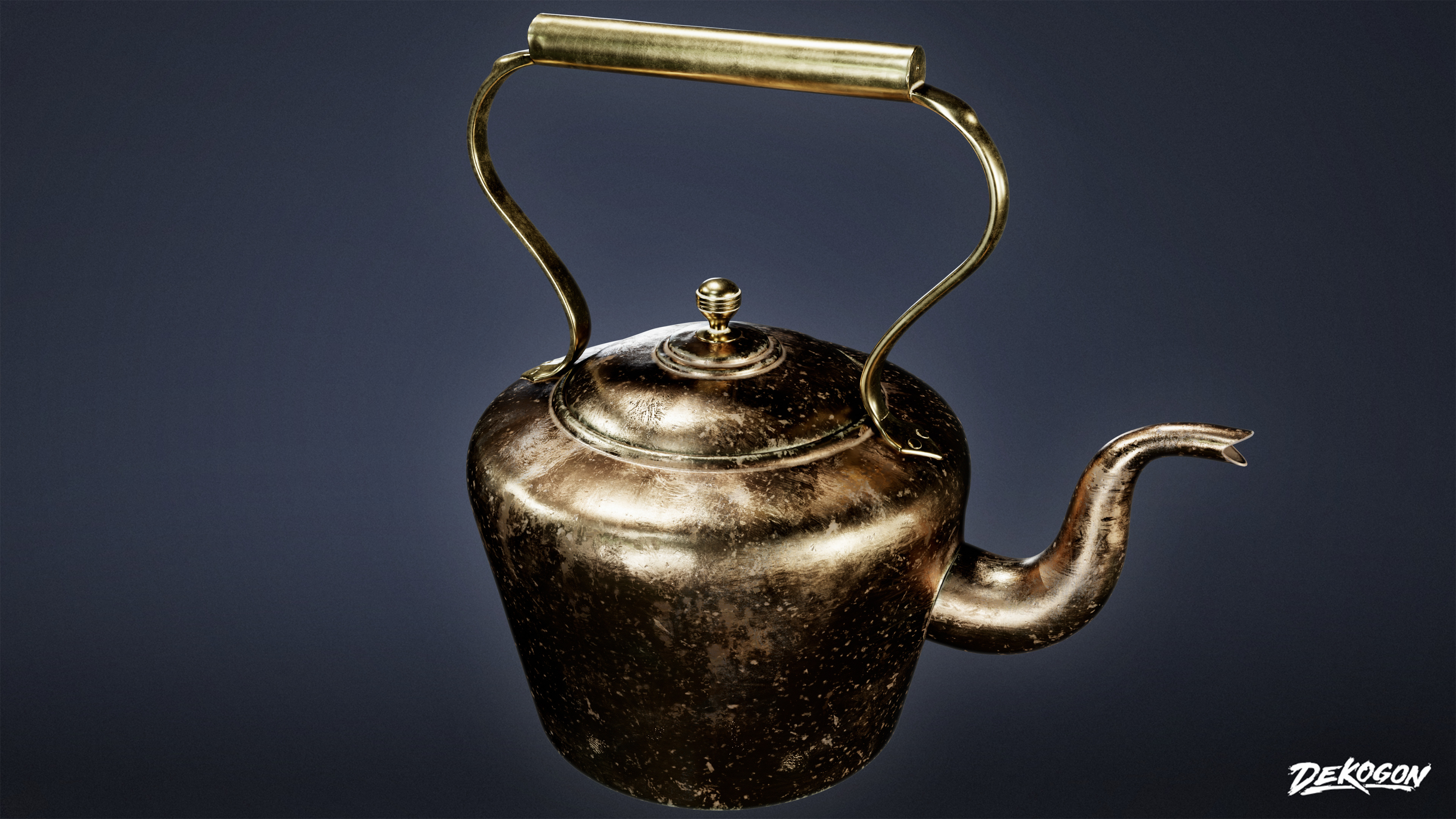 VICTORIAN - Teapot 01 - LOW POLY AND NANITE Low-poly 3D model_3