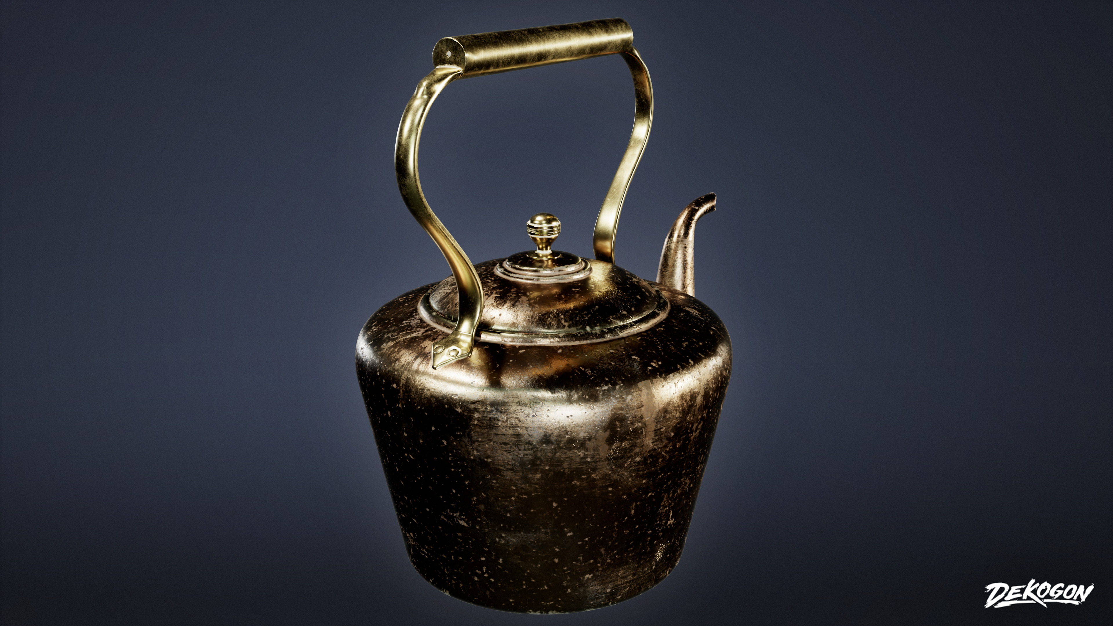 VICTORIAN - Teapot 01 - LOW POLY AND NANITE Low-poly 3D model_2