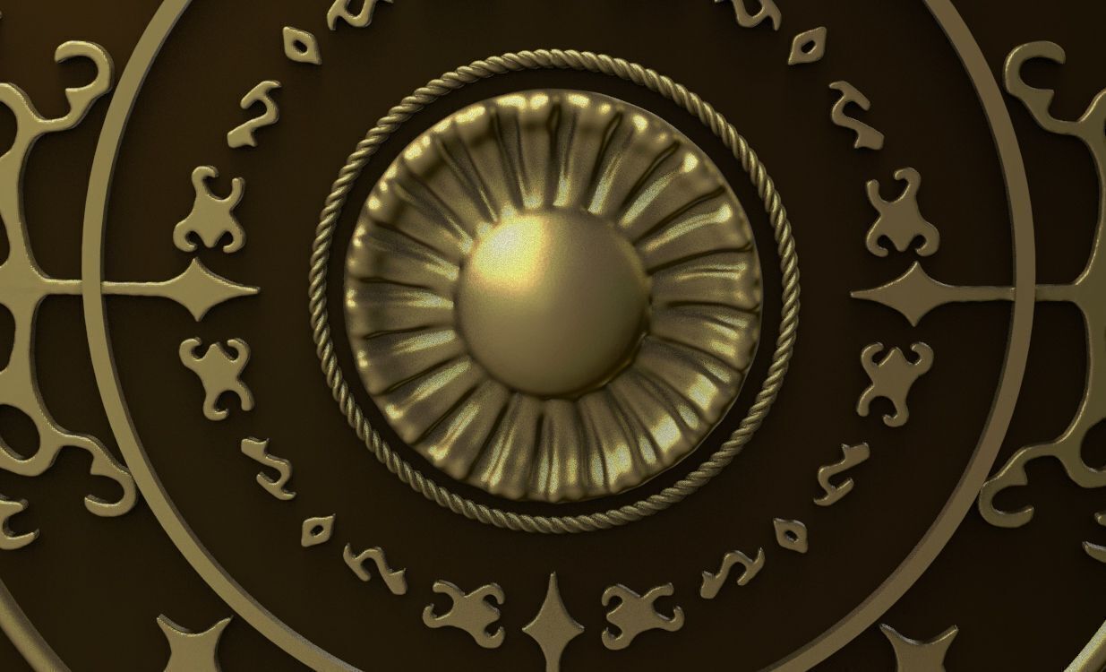 Shield of Goliath the archenemy of the house of David 3D print model_3