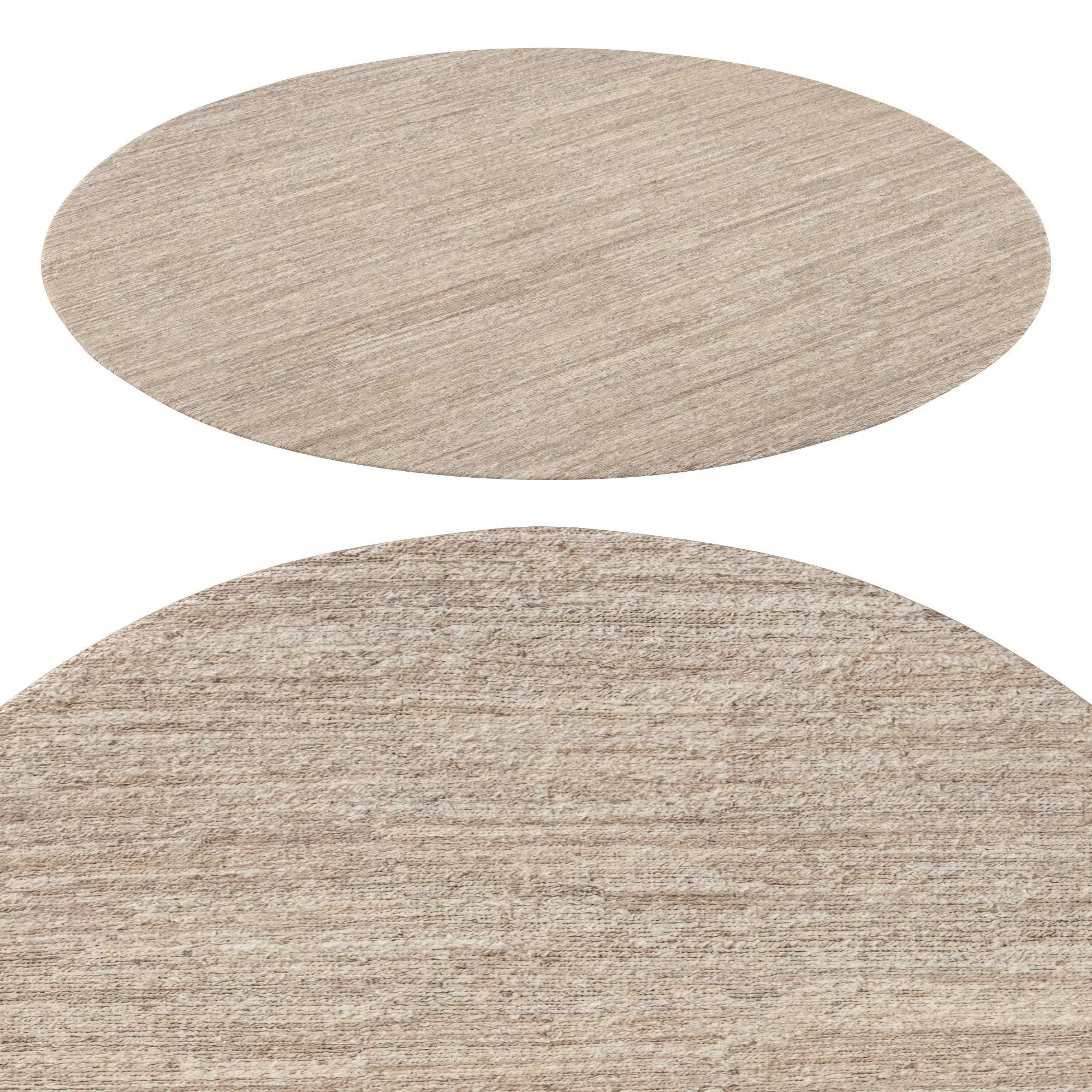 Siyal Wool Rug sand round 3D model_0