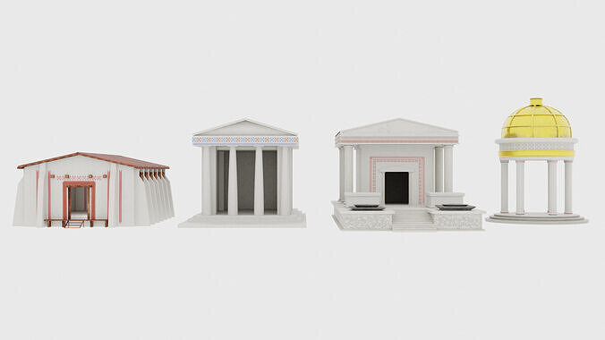 Roman buildings  3D model
