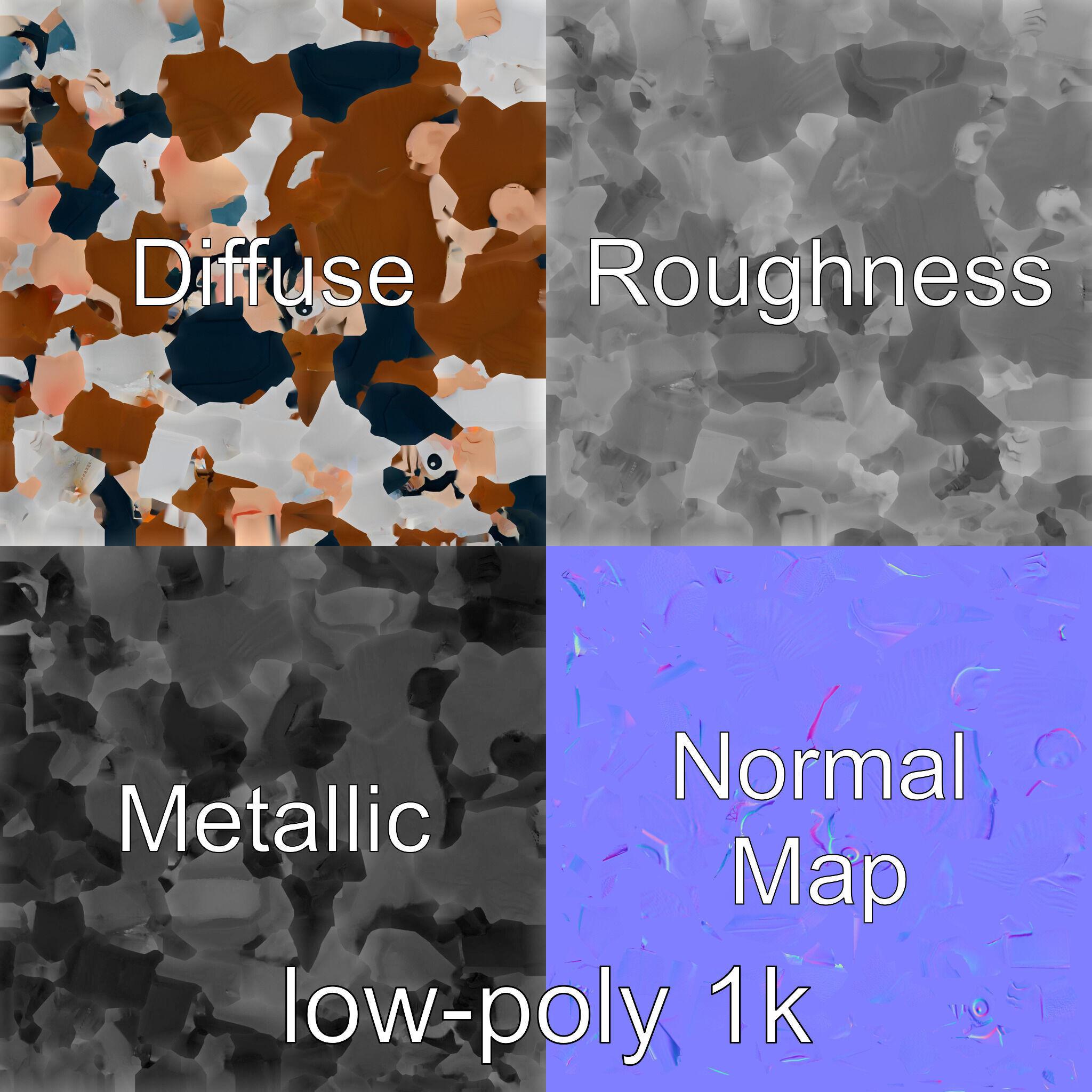 Cartoon Librarian Character Figure model pack Low-poly 3D model_7