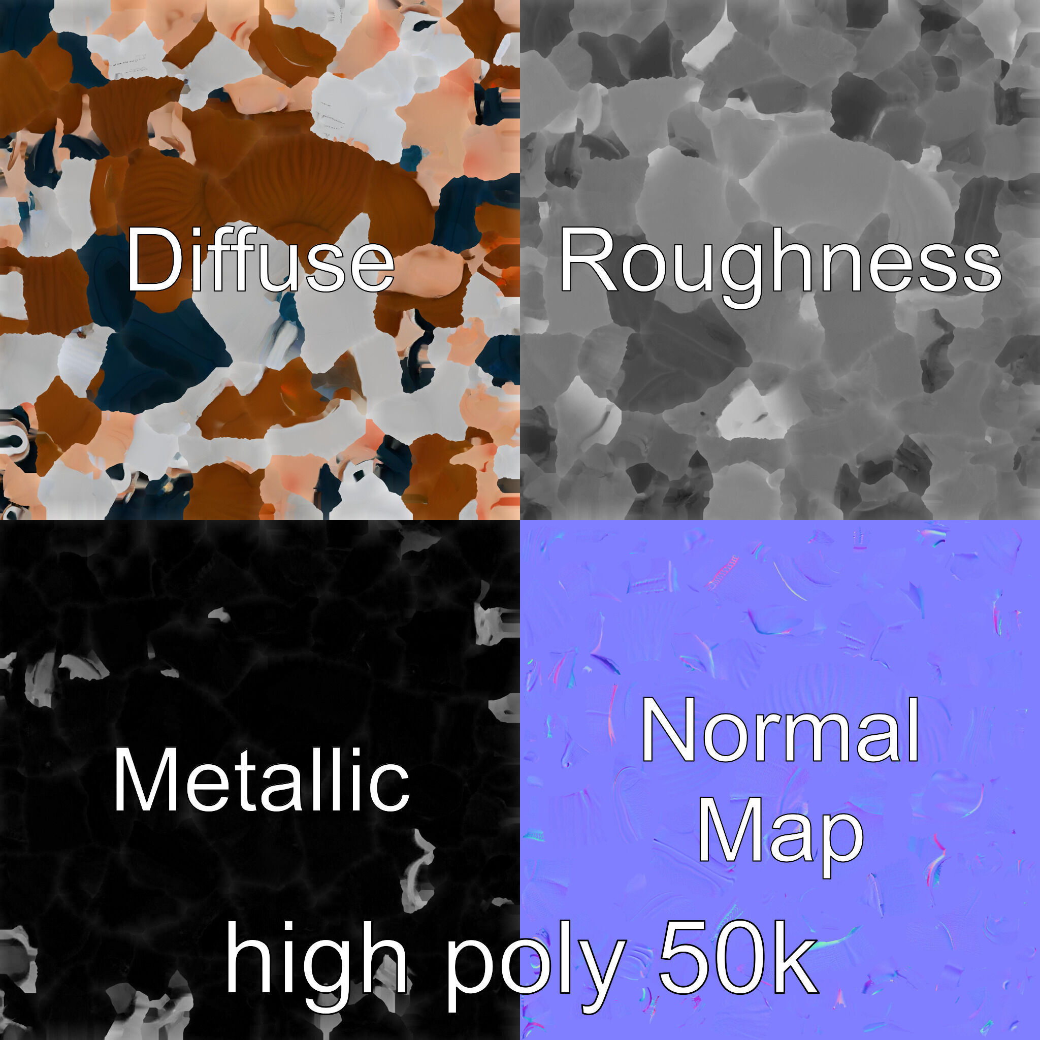 Cartoon Librarian Character Figure model pack Low-poly 3D model_5