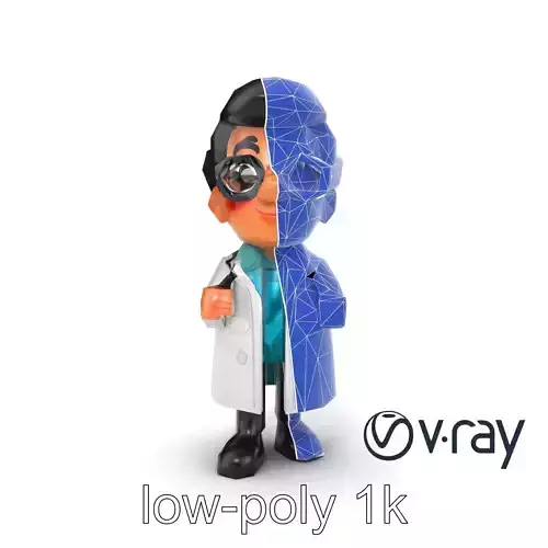 Cartoon Doctor Character Model Pack